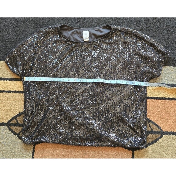 H&M Women's Formal Black Sequins Top Size Small - Picture 4 of 5
